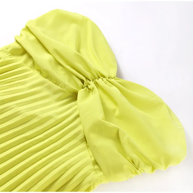 Vestidos plisados con cinta sin tirantes para mujer, vestido largo Sexy sin mangas y espalda descubierta, batas de fiesta de noche para señora nueva de primavera 2025