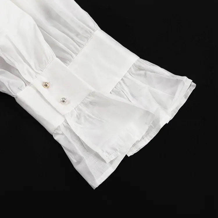 Camisa Elegante Lapela Rosa