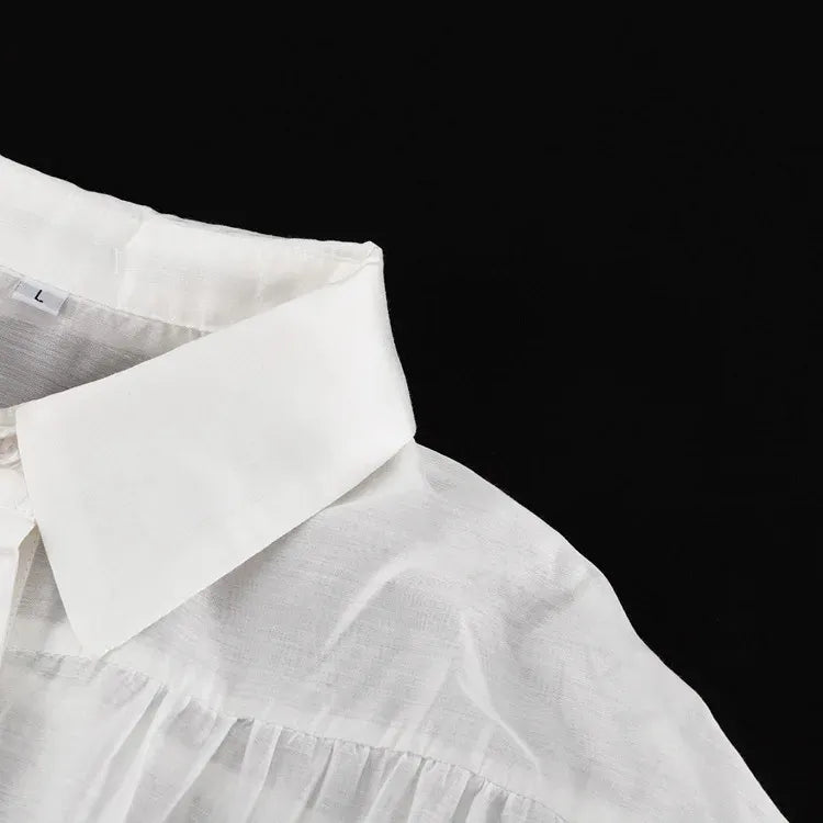 Camisa Elegante Lapela Rosa