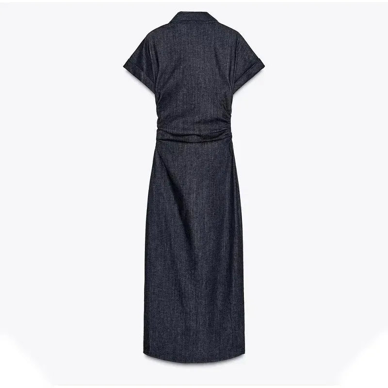 Vestido Denim Retro Elegancia Intemporal