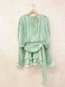 Twotwinstyle blusa sólida mini vestidos para mulheres com decote em v manga longa emendado rendas até vestido estilo doce roupas femininas moda