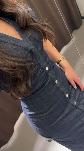 Vestidos largos ajustados de mezclilla a la moda para mujer, Vestidos largos plisados de cintura alta sin mangas con cuello redondo elegantes, Vestidos de calle para ir al trabajo para mujer 2025