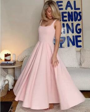Vestido de fiesta elegante de lunares y cintura alta, batas con tirantes y espalda descubierta a la moda con cuello cuadrado, batas para vacaciones femeninas de verano 2025