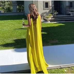 Vestidos plisados con cinta sin tirantes para mujer, vestido largo Sexy sin mangas y espalda descubierta, batas de fiesta de noche para señora nueva de primavera 2025
